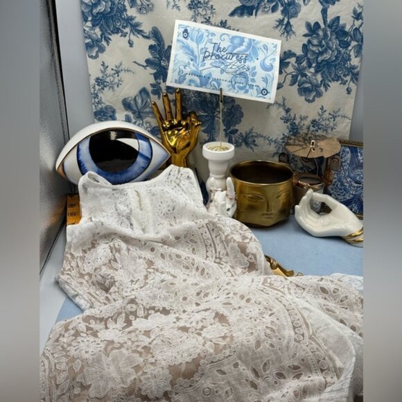 🆕 BRONX & BANCO 🧿 NWOT Sicilia White Lace Tiered Ruffle Dress, Sz XS US 2 - Picture 12 of 16